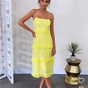 Reddress (Lush) Yellow Eyelet Dress